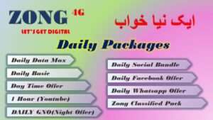 Zong daily internet packages